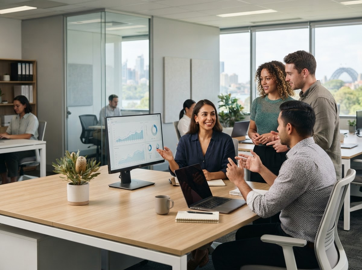 Urbanisnight team reviewing data-driven portfolio recommendations for retiree clients